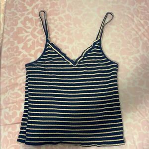 Top shop blue striped tank.